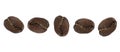 freshly roasted coffee beans isolated on white background. Royalty Free Stock Photo