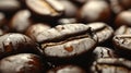 Freshly roasted coffee beans with rich aroma displayed in a natural setting Royalty Free Stock Photo