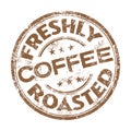 Freshly roasted coffee rubber stamp Royalty Free Stock Photo