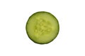 Freshly sliced cucumber close-up on a white background. Royalty Free Stock Photo