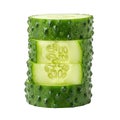 Freshly sliced cucumber stack Royalty Free Stock Photo