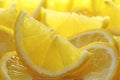 Freshly sliced lemons.