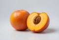 Freshly Sliced Nectarine with Vibrant Color. Generative AI