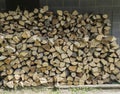 Freshly Split Firewood Stacked Neatly