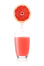 Freshly squeezed blood orange juice.