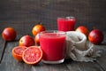 Freshly squeezed juice of blood oranges