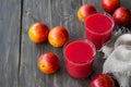 Freshly squeezed juice of blood oranges