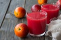 Freshly squeezed juice of blood oranges