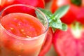 Freshly squeezed juice of organic tomatoes Royalty Free Stock Photo