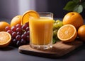 Freshly Squeezed Orange Juice with Fruits