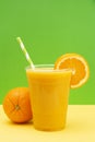 Freshly Squeezed Orange Juice in a Plastic Disposable Cup Royalty Free Stock Photo