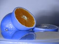 Freshly squeezed orange scenario Royalty Free Stock Photo