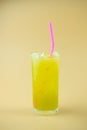 Freshly squeezed sugar cane juice in glass Royalty Free Stock Photo