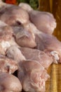 Freshly washed and skinned chicken meat