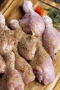 Freshly washed and skinned chicken meat