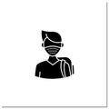 Freshman glyph icon Royalty Free Stock Photo