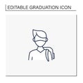 Freshman line icon Royalty Free Stock Photo