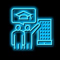 freshmen admission neon glow icon illustration Royalty Free Stock Photo