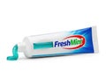Freshmint toothpaste tube isolated on white background Royalty Free Stock Photo