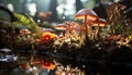 Freshness of autumn, a close up of a slimy toadstool generated by AI Royalty Free Stock Photo