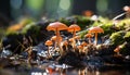 Freshness of autumn, a close up of a slimy toadstool generated by AI Royalty Free Stock Photo