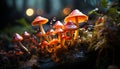 Freshness of autumn growth close up of slimy, poisonous toadstool generated by AI Royalty Free Stock Photo