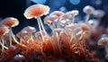 Freshness and beauty in nature a small, healthy edible mushroom generated by AI