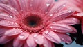 Freshness and beauty in nature a vibrant, wet daisy blossom generated by AI Royalty Free Stock Photo