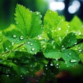 Freshness and beauty in nature wet drops