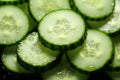 Freshness captured close up of cucumber slice in a bowl