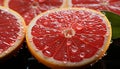 Freshness of citrus fruit, nature juicy, vibrant, healthy dessert generated by AI