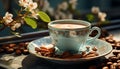 Freshness in a cup, coffee bean aroma fills the air generated by AI Royalty Free Stock Photo