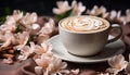 Freshness in a cup, coffee heat brings nature aroma generated by AI Royalty Free Stock Photo