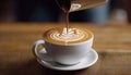 Freshness in a cup, coffee shop aroma, frothy drink relaxation generated by AI