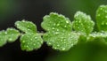 Freshness of dew on green leaf, nature growth in wet meadow generated by AI Royalty Free Stock Photo