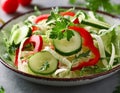 Freshness in Every Bite: Crisp Vegetable Salad Royalty Free Stock Photo
