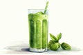 Freshness green detox healthy organic drink vegetable fresh juice smoothie fruit food background Royalty Free Stock Photo