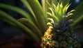 Freshness and growth in a single pineapple leaf generated by AI