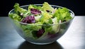 Freshness and health in a bowl of salad generated by AI