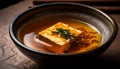 Freshness and heat combine in a gourmet soup for a healthy meal generated by AI