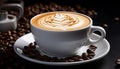 Freshness and heat in a cup, coffee scented aroma fills space generated by AI