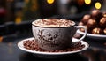 Freshness and heat in a cup of gourmet cappuccino generated by AI