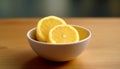 Freshness and nature in a bowl of citrus generated by AI