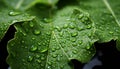 Freshness of nature, wet leaf reflects vibrant green generated by AI Royalty Free Stock Photo