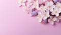 Freshness of pink flowers in nature bouquet generated by AI