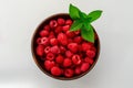Freshness raspberries over white background organic raspberry Royalty Free Stock Photo