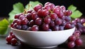 Freshness and ripeness of nature bounty in a bowl generated by AI