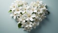 Freshness of springtime blossoms in a bouquet of lilac and daisies generated by AI