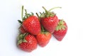 Freshness Strawberries on white background.