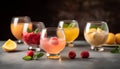 Freshness of summer in a healthy, fruity, organic cocktail drink generated by AI Royalty Free Stock Photo